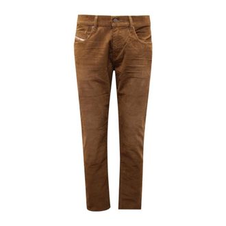 Diesel Slim-fit Trousers, male, Brown, W28, 2019 D-Strukt Velvet Trousers