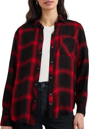 Rails Hunter Button Up Shirt In Diffused Cardinal Black