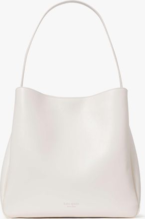 Kate Spade New York Womens Grace Hobo Bag in Beige | Smooth Leather