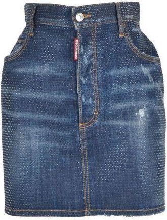 Dsquared2 Blue Denim Womens Skirt