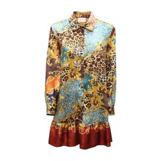 Vicolo Abito Chemisier Wo Dress - Dames - Shirt Kleedjes - Veelkleurig - S - Kleedjes