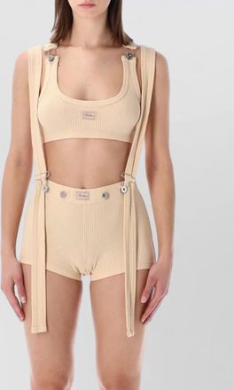 Jean Paul Gaultier cotton ribbed bra top