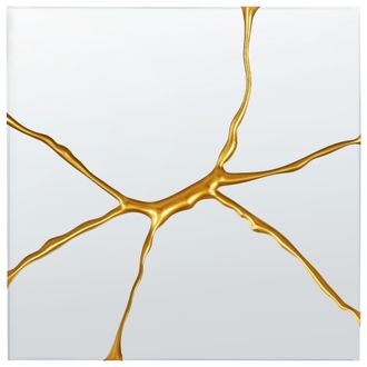 Beliani Beliani - Espejo De Pared De Estilo Moderno En Color Dorado 80 X 80 Cm Coole