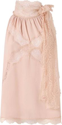 Pinko Mandarancio Midi Skirt In Light Pink Cotton