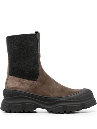 Brunello Cucinelli Stivaletti con decorazione Monili - Marrone