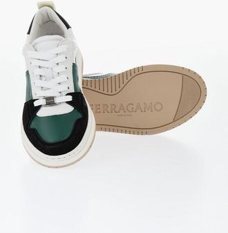 Ferragamo Low-top Two-tone Leather Sneakers DENNIS size 40