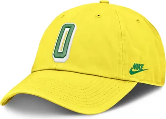 Nike Oregon Natural Club Nike Mens College Adjustable Hat in Yellow | NC0179SUOV-EYR