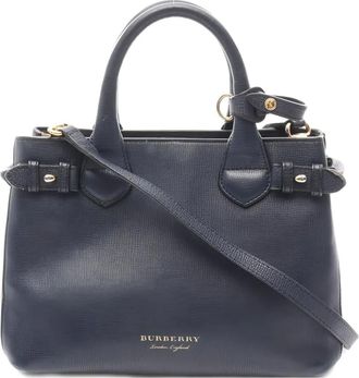 Burberry 2000s House Check Banner handbag - women - Leather - One Size - Blue