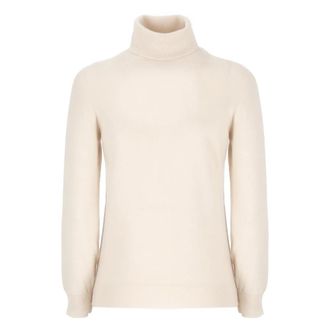 KANGRA Beige Kasjmier Hoge Hals Trui - Dames - Coltruien - Beige - M - Kasjmier - Truien & Vesten