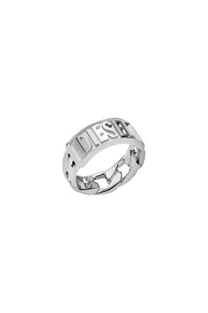 Diesel Stainless steel band ring - Rings - Man - Silver