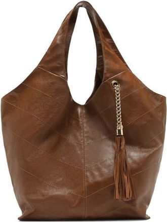 Arezzo Large Sonya Leather Hobo in Warm Caramel at Nordstrom
