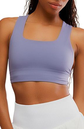 Free People FP Movement Win Win Racerback Bra in Graphite at Nordstrom, Size X-Small