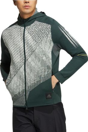 adidas Mens adidas Primeknit Jkt Multicolor Zipper Cardigan Hooded Long Sleeves Jacket Green HG4132