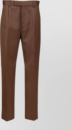 Ermenegildo Zegna tailored wool trousers featuring pleated front