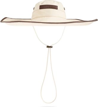 Burberry Logo Gabardine Zonnehoed - Heren - Hoeden - Beige - S - Katoen - Accessoires