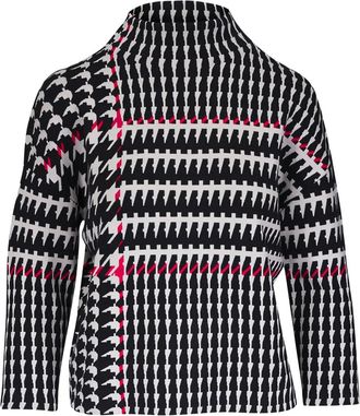 Akris Top met pied-de-poule print - Zwart