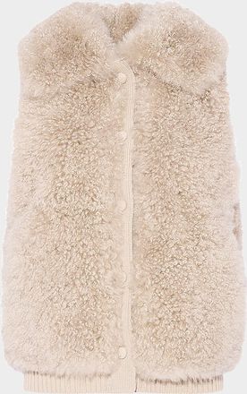 Yves Salomon Curly Shearling Vest