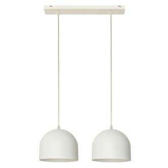 Netlighting Madison Straight Bar Pendant Ceiling Light White 42cm