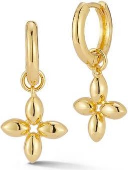 Chloe and Madison Clover Hoop Earrings in Gold at Nordstrom Rack