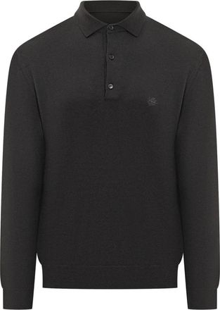 Etro Polo Trui - Heren - Polos - Zwart - M - Wol - Tops