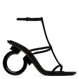 Ferragamo Elina T-Strap Gancini Sandals, Size 9 C