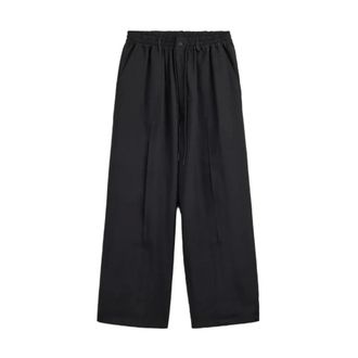 Yohji Yamamoto Pantaloni Sport Uniform con pieghe a scatola - - Trousers - Uomo - Nero - L