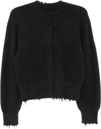 JNBY cropped cardigan - women - Wool/Cashmere - L - Black