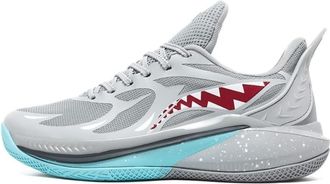 Generic Mens Basketball Shoes Shock-Absorbing Anti Slip Wear-Resistant Outdoor Indoor Sports Fashionable Training Boots Walking Shoes(Grey,8.5 UK)