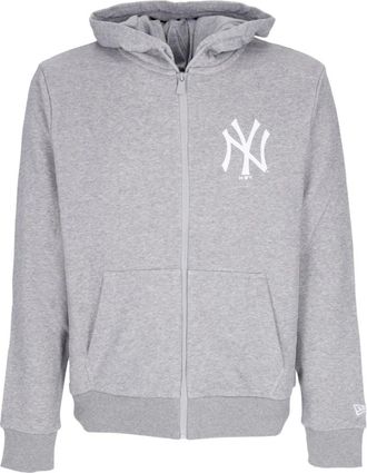 New Era NY Yankees Zip Hoodie Heather Graphite - Heren - Vesten met rits - Grijs - XL - Katoen - Hoodies & sweatvesten