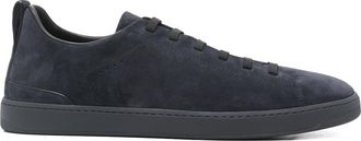 Churchs Blue leather low-top sneakers