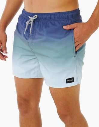 Rip Curl Mens Rip Curl Mens Offset Fade Volley Boardshorts - Blue - Size: 35/34/32