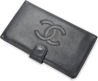Chanel Pre-owned Womens Timeless French Purse Wallet - Black - One Size
