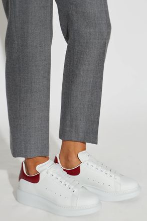 Alexander McQueen Leather Shoes With Logo, Womens, White