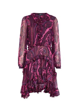 Etro Paisley-print Silk-chiffon Mini Dress - Multicoloured - 44 (UK12 / M)