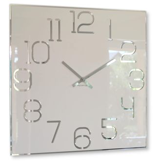 OEM Reloj De Pared Digit Blanco Grande De 50 Cm