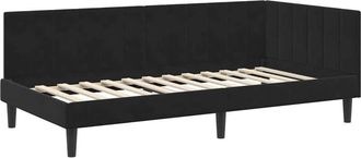 vidaXL Estructura De Cama En Esquina Negro 90 Cm X 200 Cm Terciopelo Vidaxl