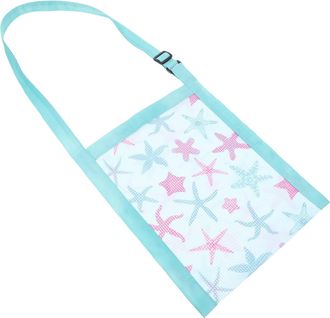 Frcolor Seashells Mesh Tote Bag Beach Organizer for Boys and Printed Shell Storage Pouch with Random Styles for Travel and Outdoor Fun