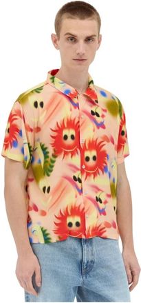Brain Dead Shirt met grafische print- korte mouwen - Heren - Korte mouwen Overhemden - Veelkleurig - S - Rayon - Overhemden