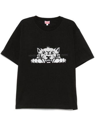 Kenzo Gots Happy Tiger T-shirt - Zwart