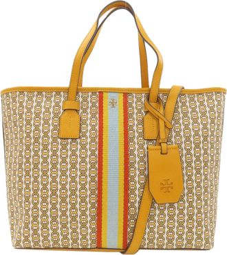 Tory Burch Yellow Pvc Tote Bag (Pre-Owned)