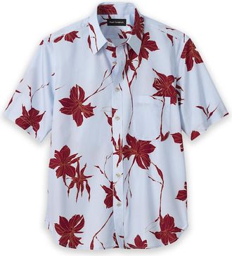 Paul Fredrick Slim Fit Cotton Botanical Casual Shirt