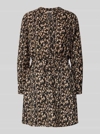 Only Tailliertes Blusenkleid mit Allover-Muster Modell CORY in Black, Gr&ouml;&szlig;e XS