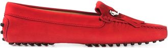 Tod's safety pin driving shoes - Rood