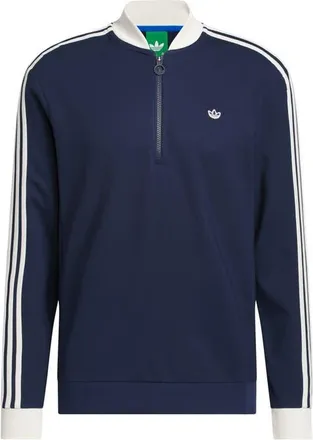 adidas Quarter Zip Golf Sweatshirt in Night Indigo/Chalk White at Nordstrom, Size Xx-Large