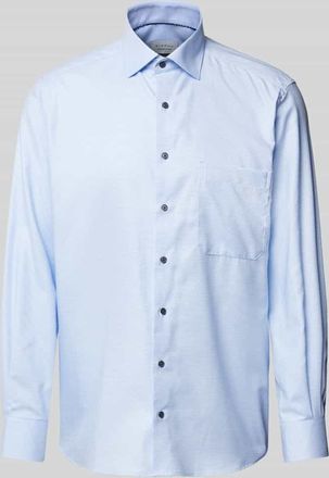 Eterna Comfort Fit Business-Hemd mit Brusttasche in Bleu, Größe 41