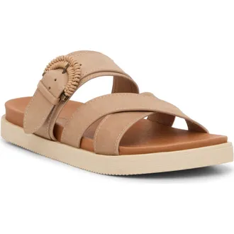 Lucky Brand Morissa Leather Slide Sandal in Cortado Oilynb at Nordstrom Rack, Size 9.5