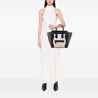 Celine Tweedehands Mini Tricolor Kalfsleer Luggage Tote