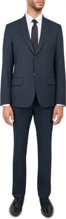 W.R.K Tailored Slim Fit Pinstripe Suit in Navy at Nordstrom Rack, Size 36