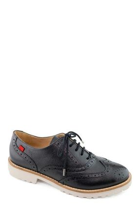 Marc Joseph New York Central Park West Leather Wingtip Oxford in Black Svelte Grainy at Nordstrom, Size 8.5