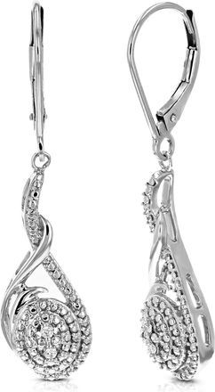 Vir Jewels 1/20 cttw Lab Grown Diamond Dangle Earrings in Sterling Silver With Latch Backs For Women